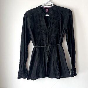 Gloria Vanderbilt witchcore gothic long sleeve button down shirt women’s medium
